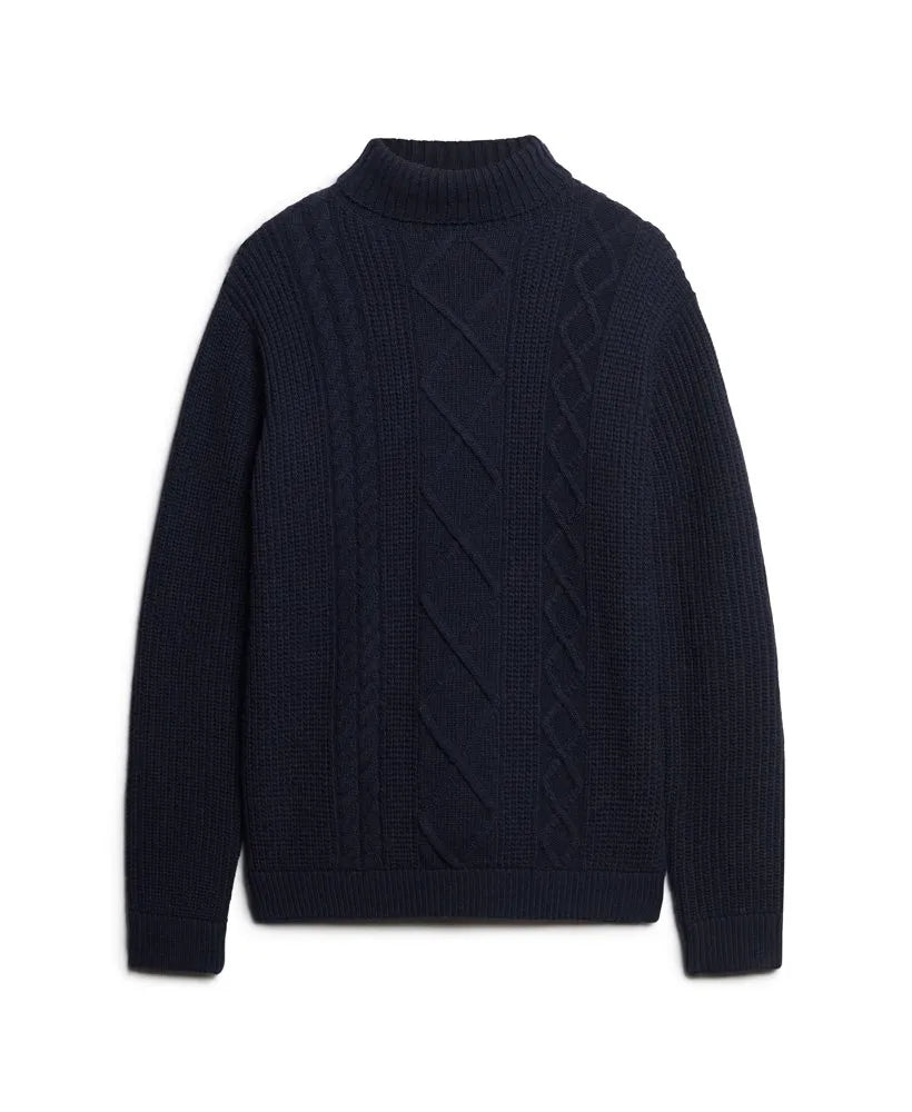 The Merchant Store - Cable Roll Neck Jumper