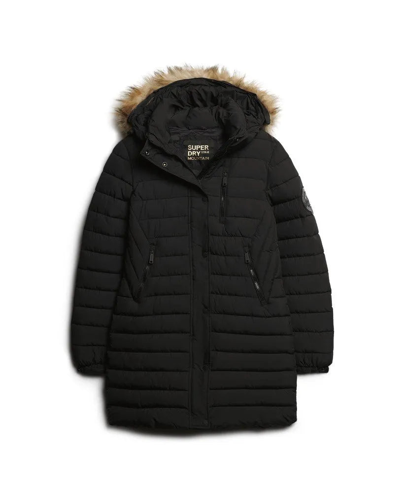 Fuji Hooded Mid Length Puffer Coat