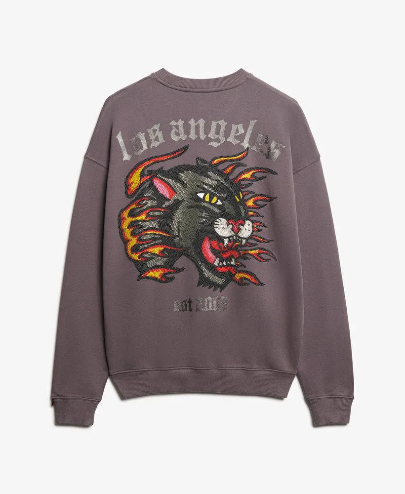 Old School Tattoo Oversized Crew Sweatshirt