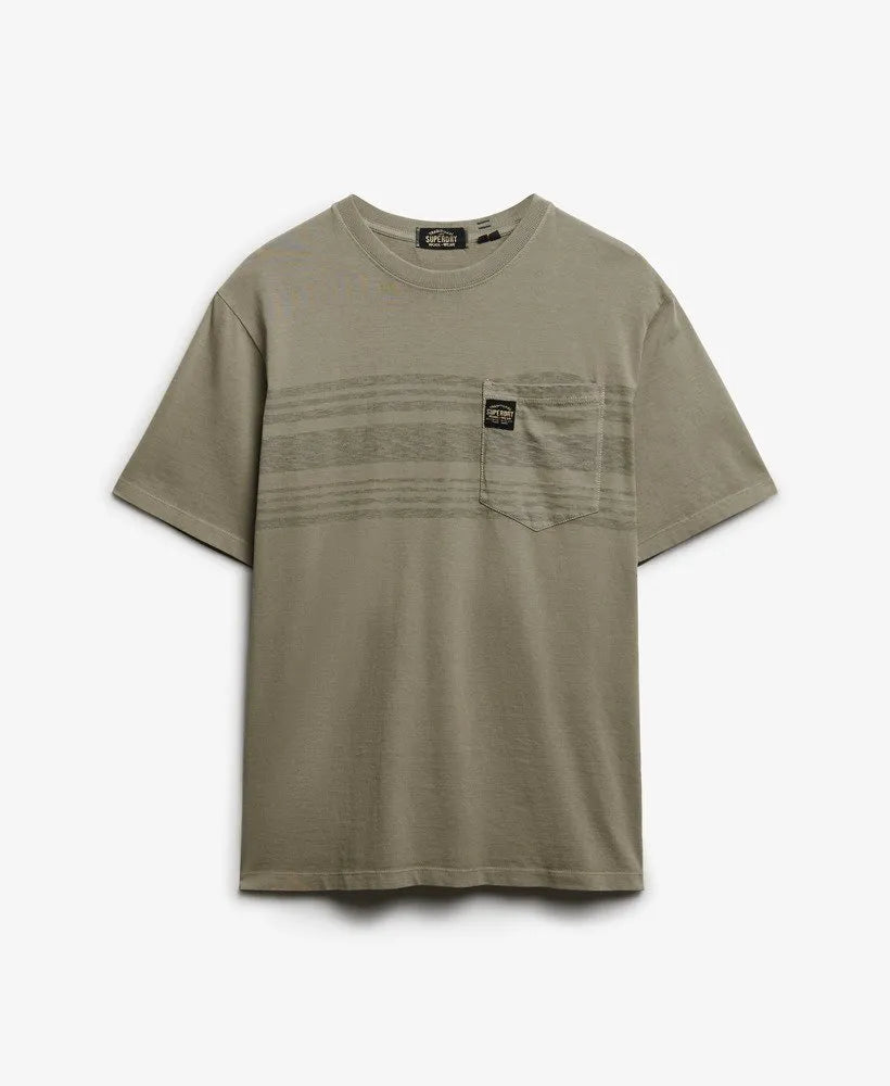 Contrast Stripe Pocket T-Shirt