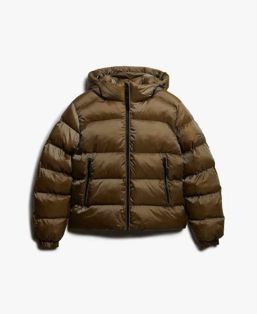 Hooded Luxe Sports Puffer Jacket