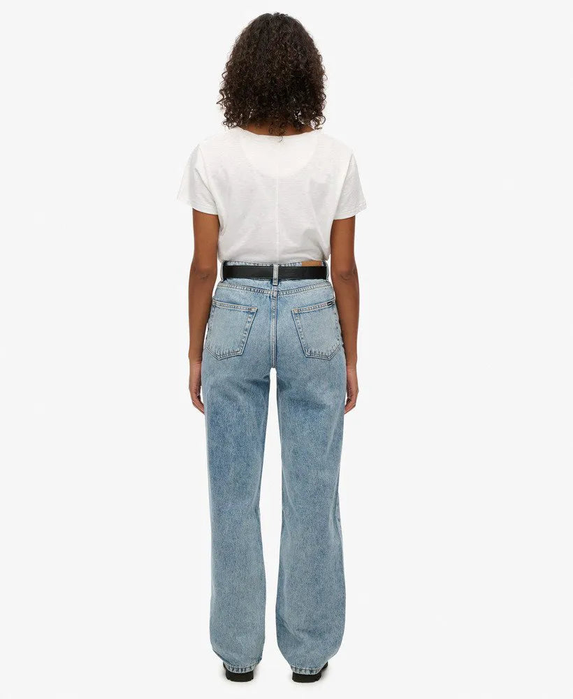 Organic Cotton High Rise Wide Leg Jeans
