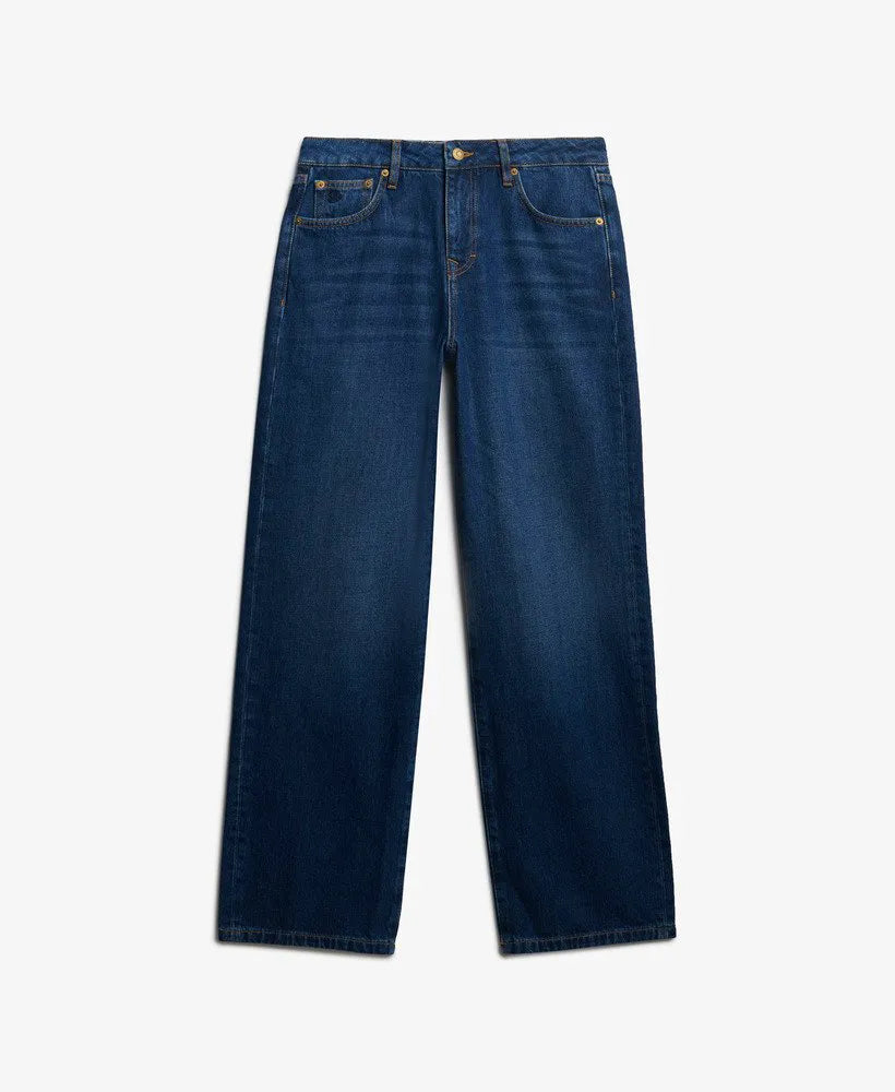 Organic Cotton Mid Rise Wide Leg Jeans