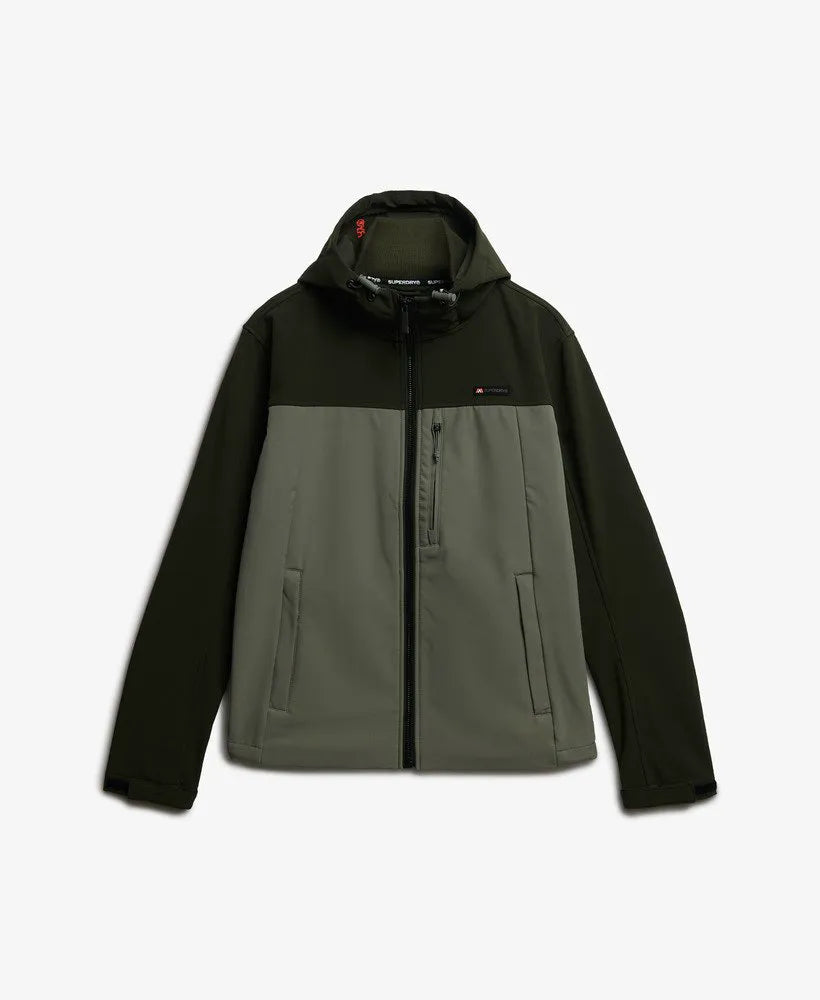 Hooded Softshell Colourblock Jacket