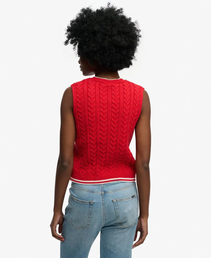 Cable Button Down Tank Top
