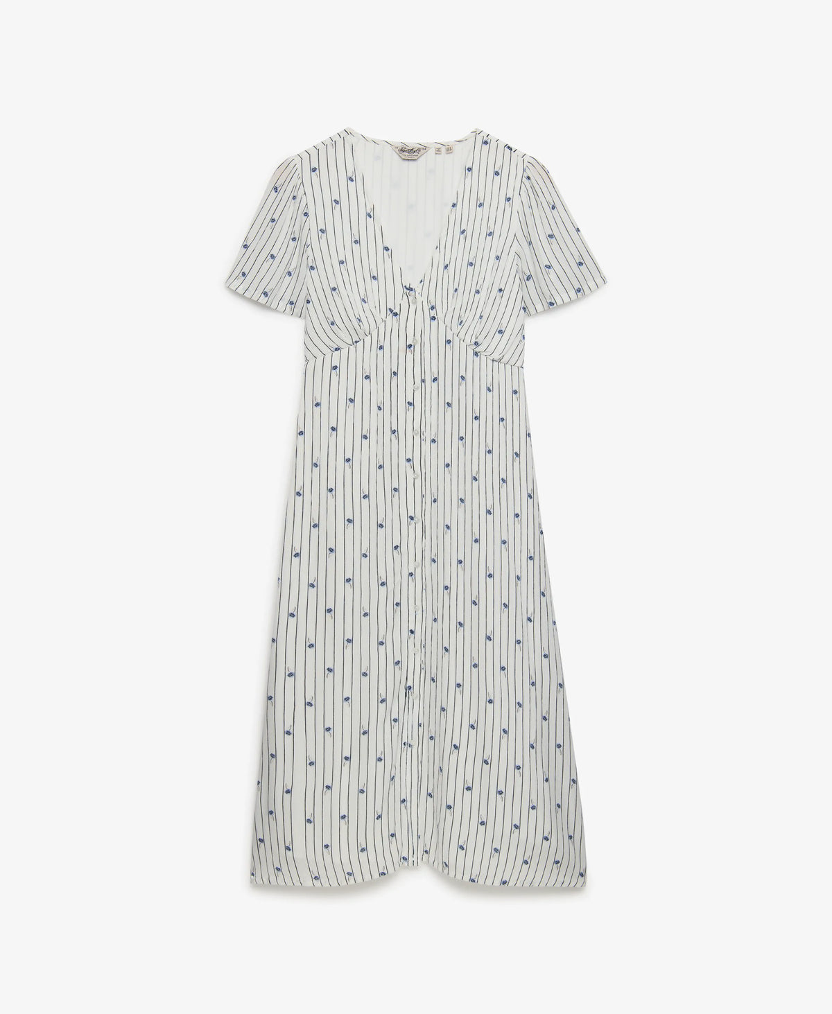 Carnation Cream Ditsy Stripe