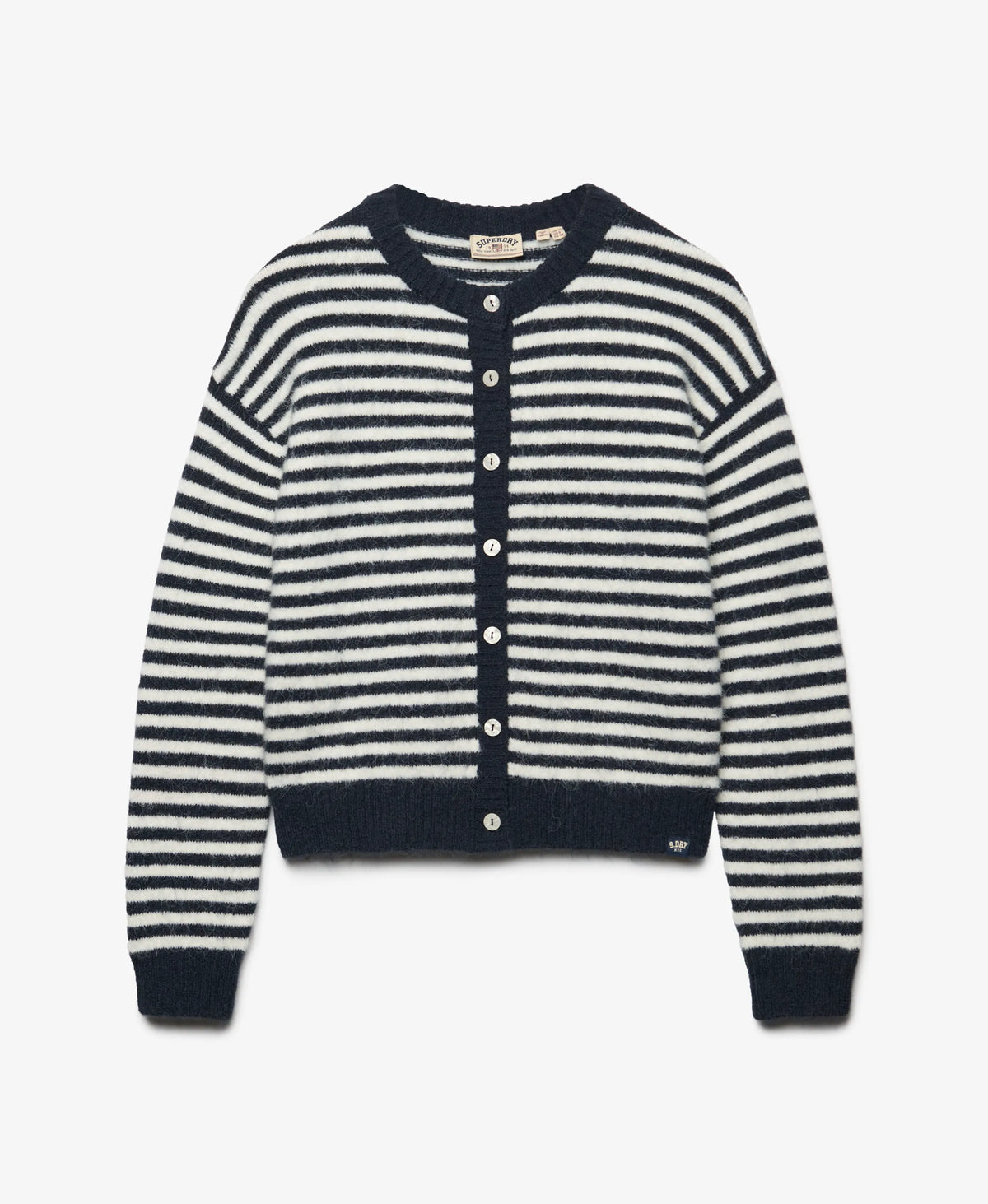 Navy/Off White Stripe