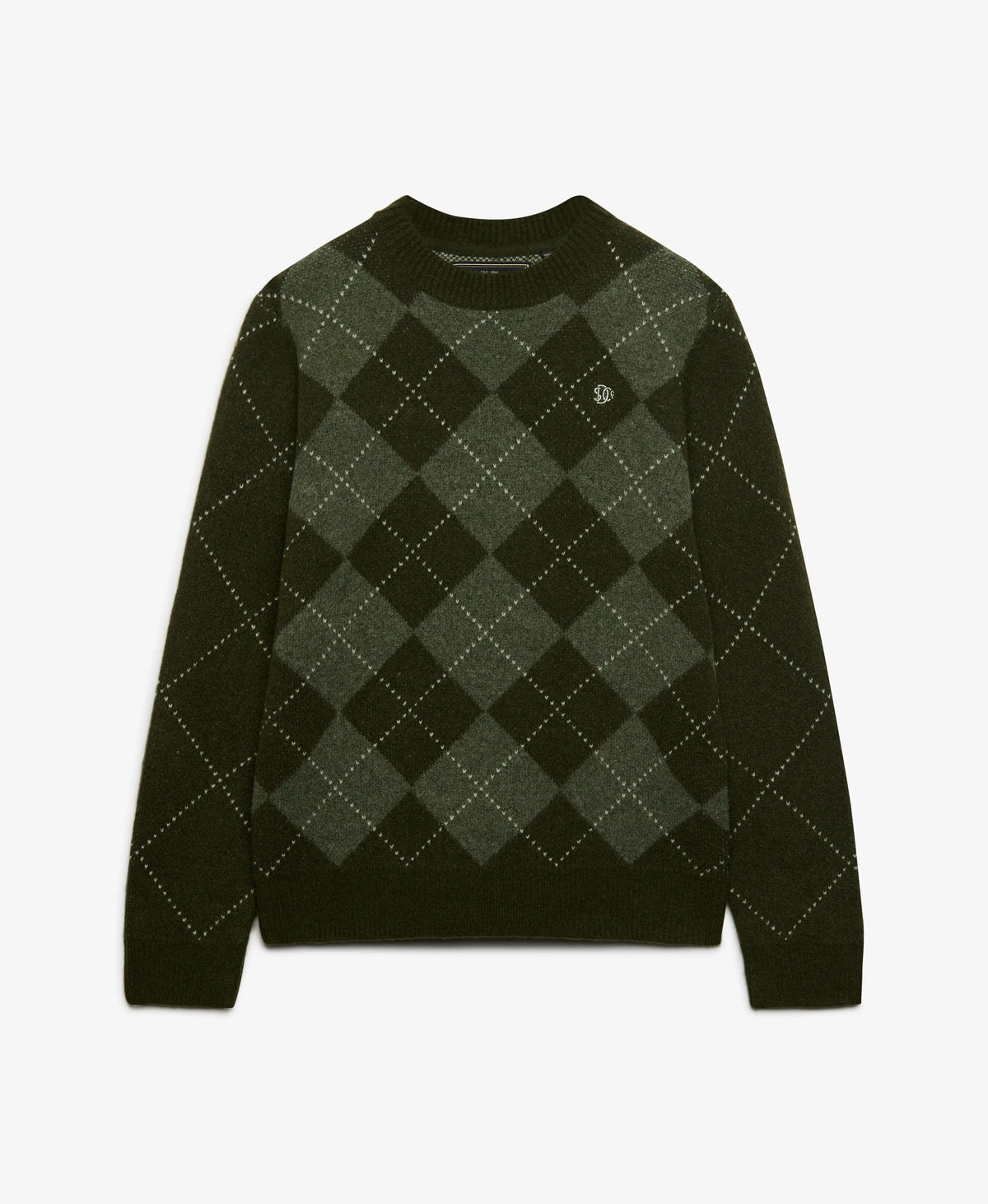 Tonal Green Argyle