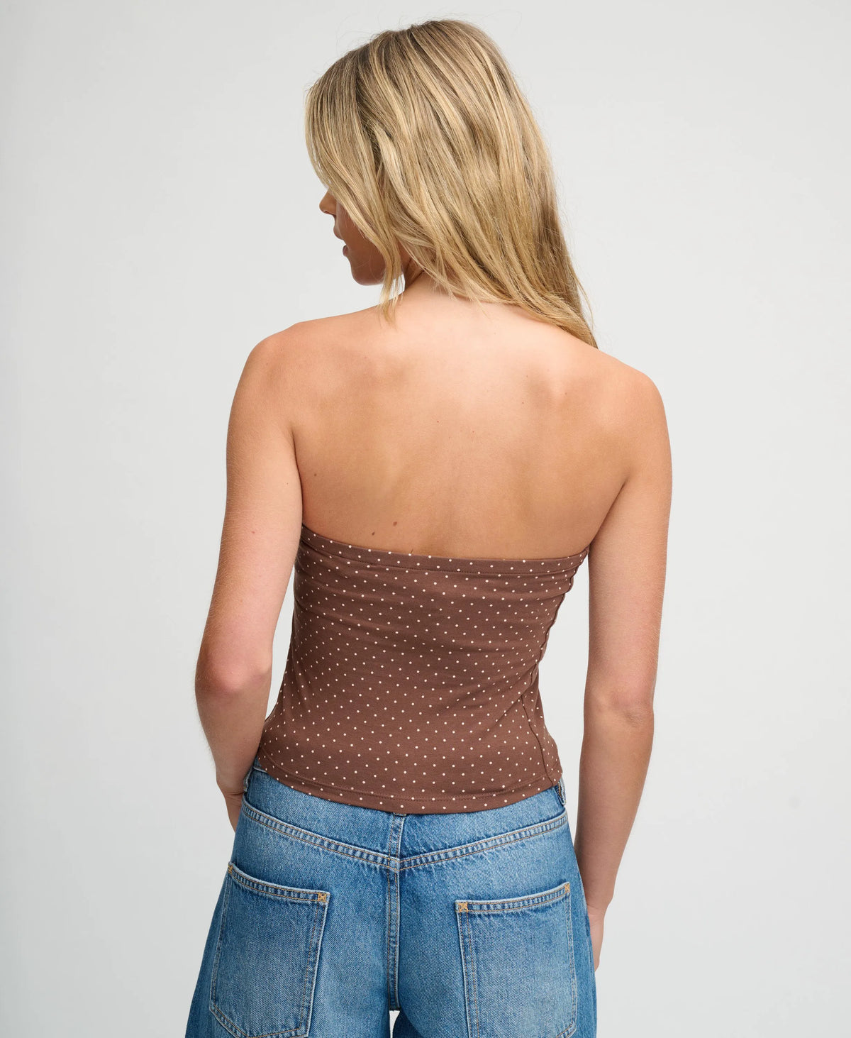 Chestnut Brown/Pink Polka Dot