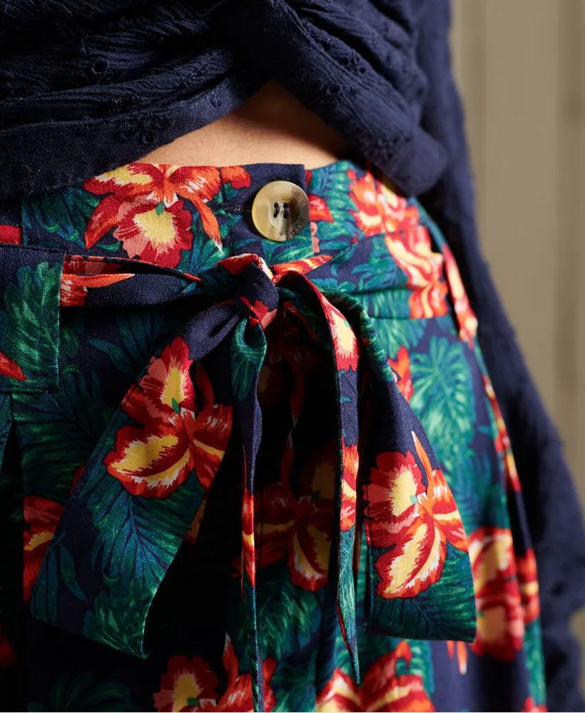 Printed Paperbag Shorts
