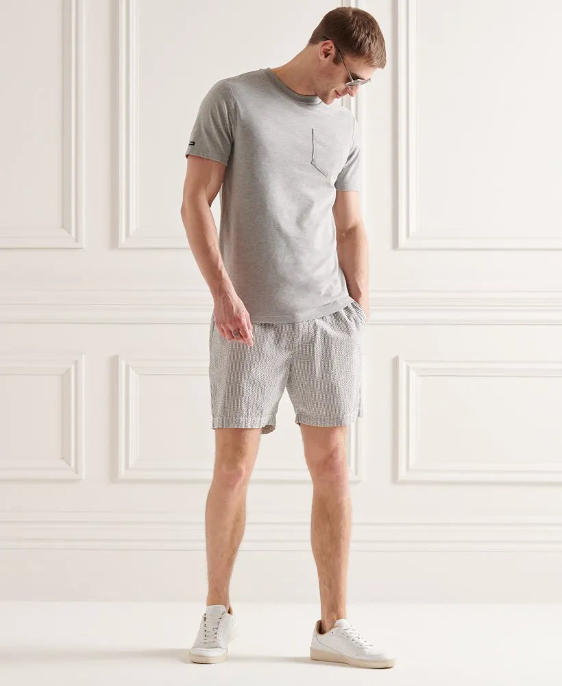 Seersucker Drawstring Shorts