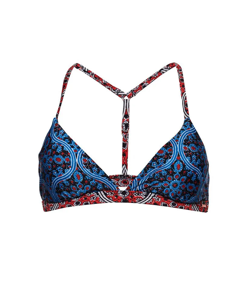 Boho T-Back Triangle Bikini Top