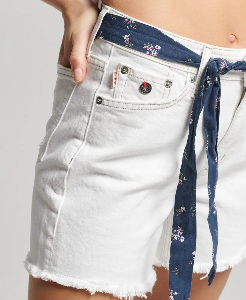 Mid Rise Slim Shorts