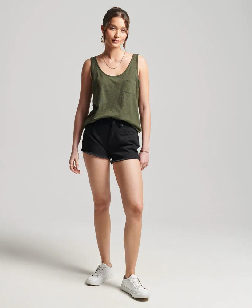 Organic Cotton Studios High Rise Denim Shorts