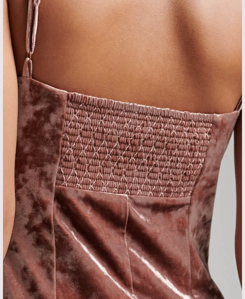 Velvet Cupped Mini Cami Dress