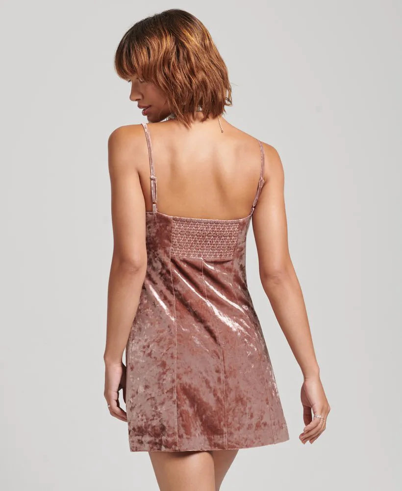 Velvet Cupped Mini Cami Dress