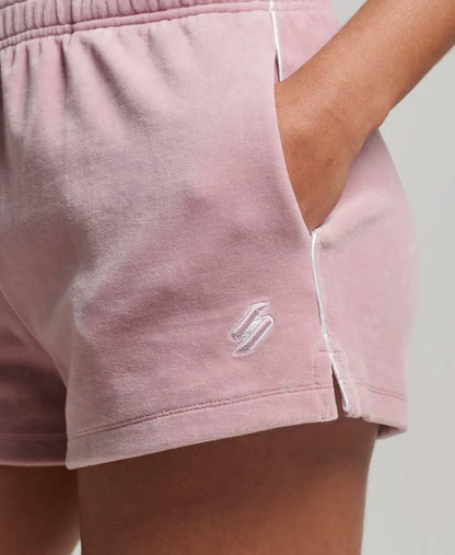 S Logo Velour Shorts