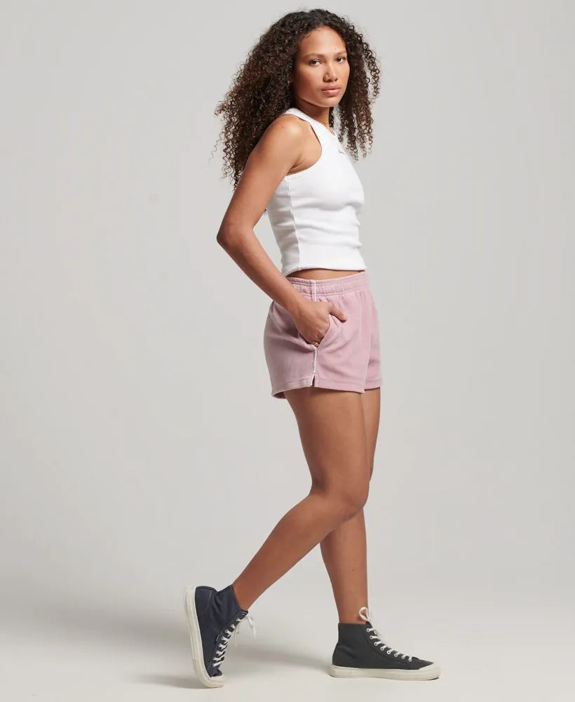S Logo Velour Shorts