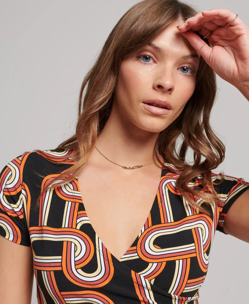 Printed Mini Day Dress