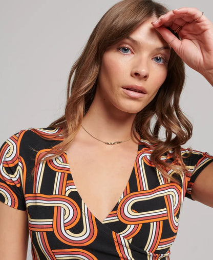 Printed Mini Day Dress