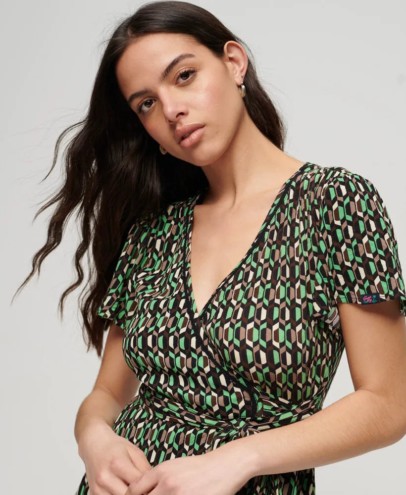 Vintage Mini Wrap Dress