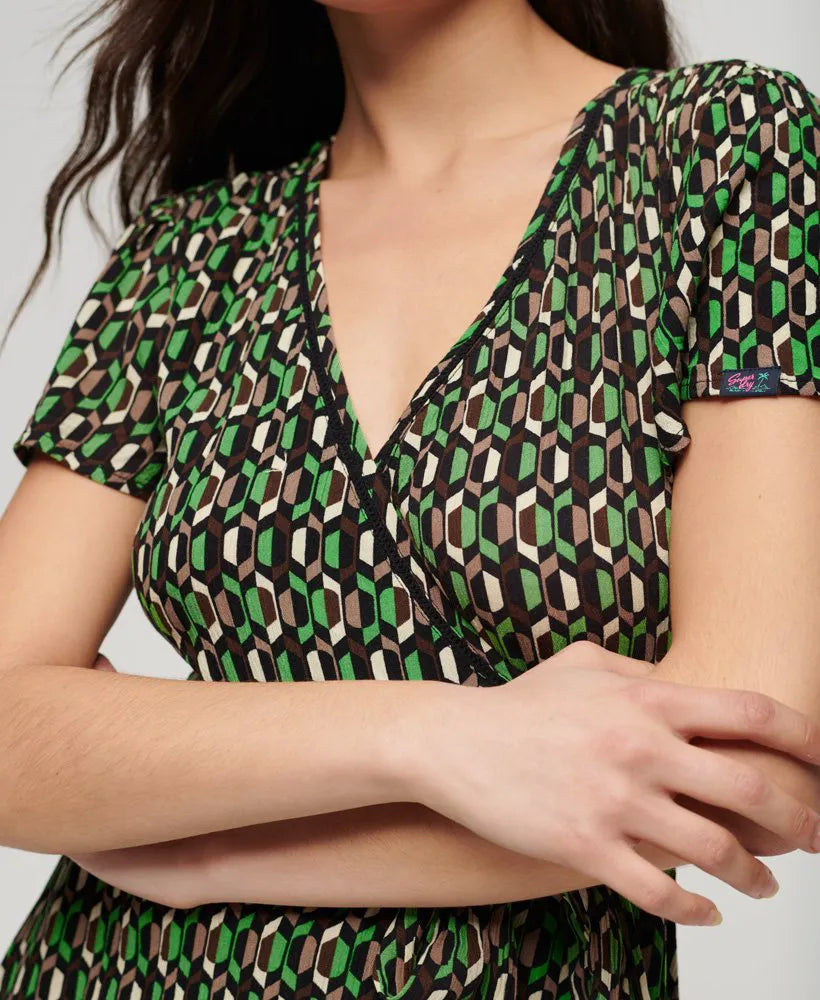 Vintage Mini Wrap Dress