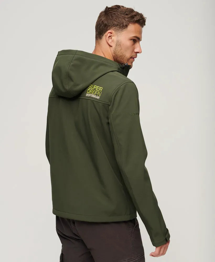 Fleece Lined Softshell Hooded Jacket