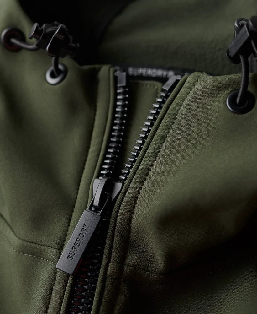 Fleece Lined Softshell Hooded Jacket