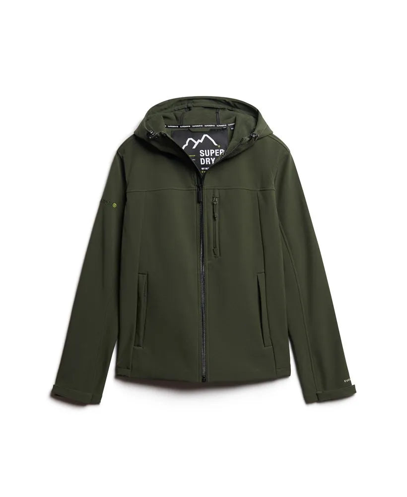 Fleece Lined Softshell Hooded Jacket
