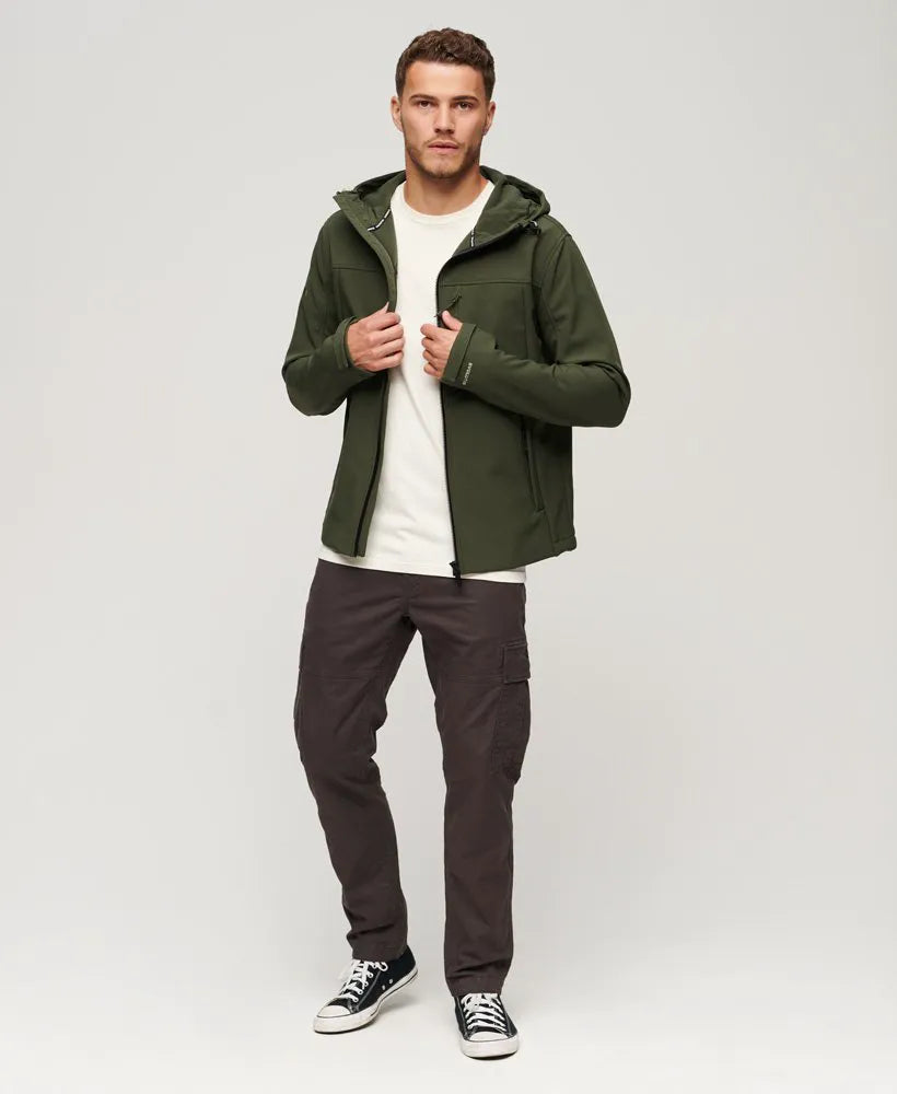 Fleece Lined Softshell Hooded Jacket