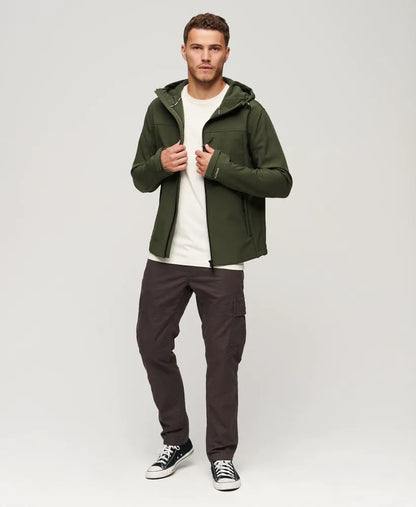 Fleece Lined Softshell Hooded Jacket