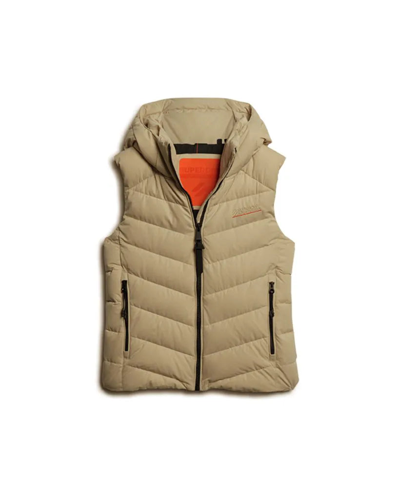 Hooded Microfibre Padded Gilet