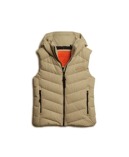 Hooded Microfibre Padded Gilet