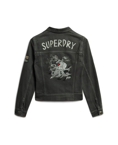 Embellished Workwear Crop Jacket