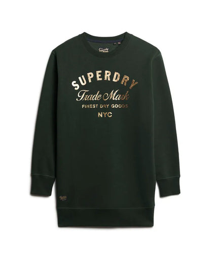 Luxe Metallic Logo Jersey Dress