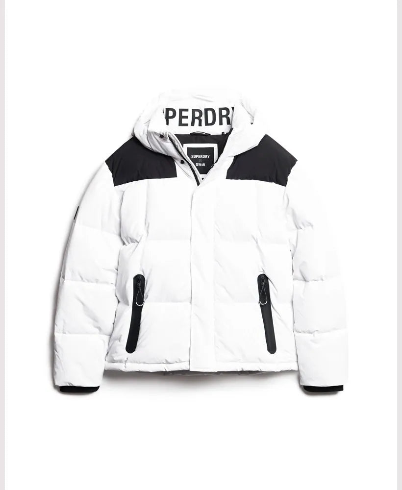 Hooded Box Quilt Puffer Jacket