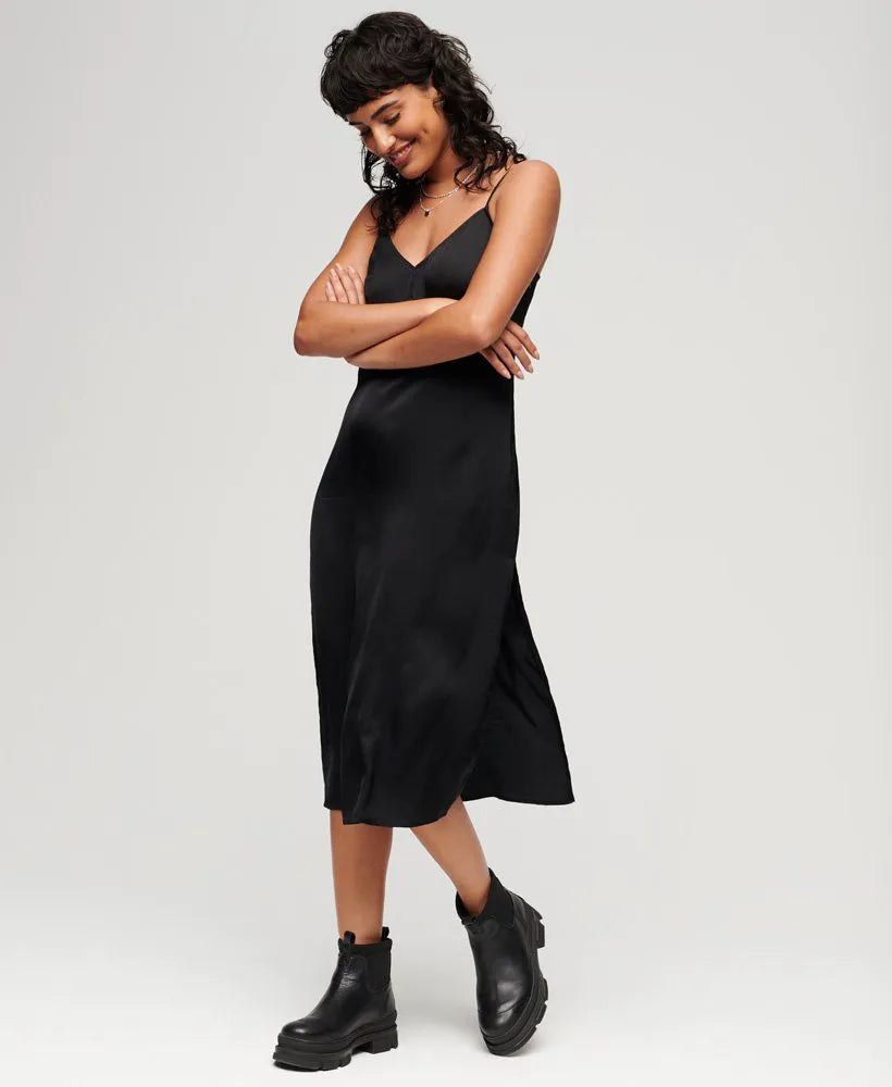 Satin Cami Midi Dress