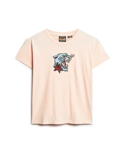 Tattoo Embroidered Fitted T-Shirt