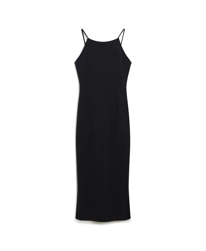 Jersey Lace Back Midi Dress