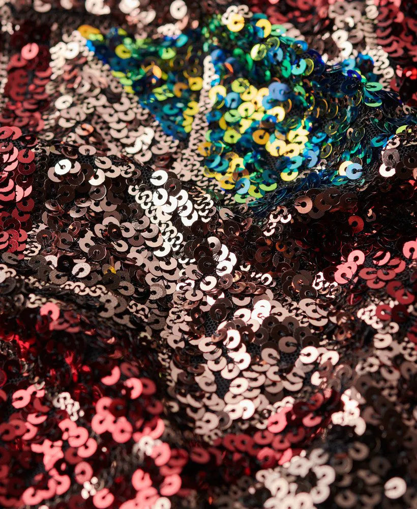 Sequin Halter Midi Dress