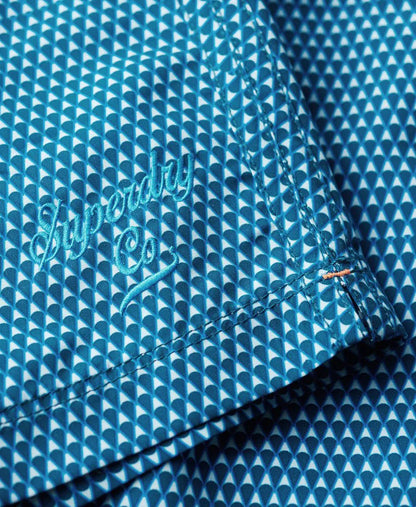 Blue Geo Print