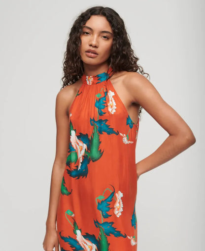 High Neck Maxi Dress