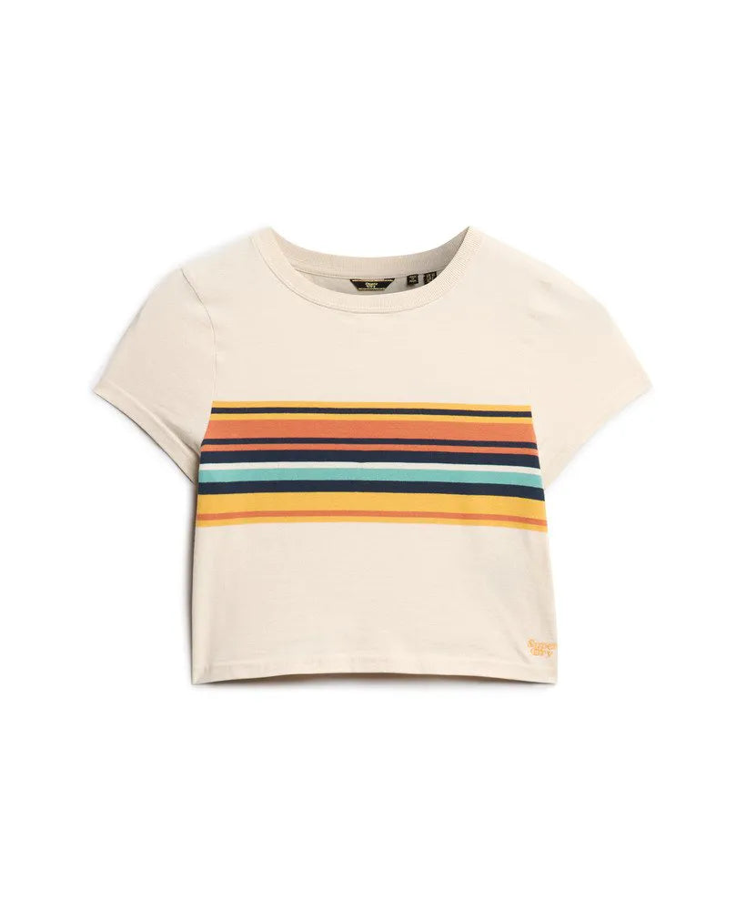 Oatmeal/Orange Stripe