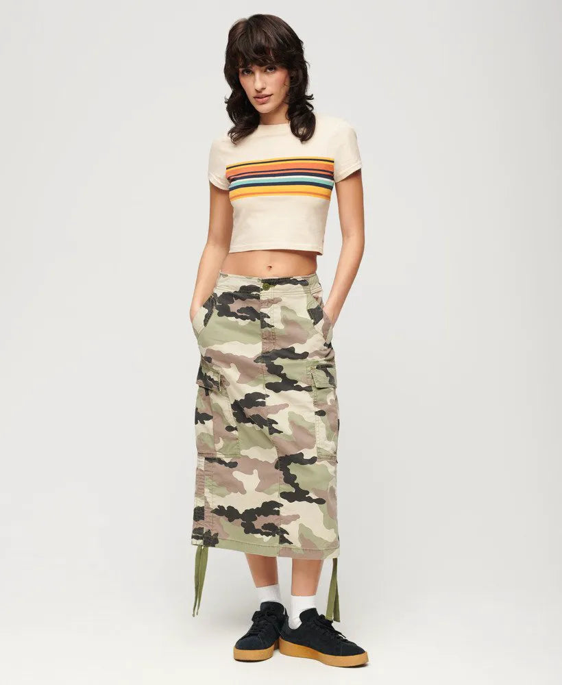Oatmeal/Orange Stripe