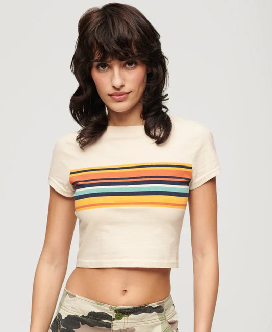 Oatmeal/Orange Stripe