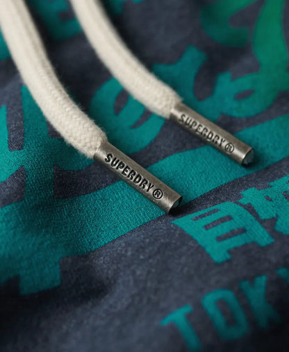 Tonal Vintage Logo Graphic Hoodie