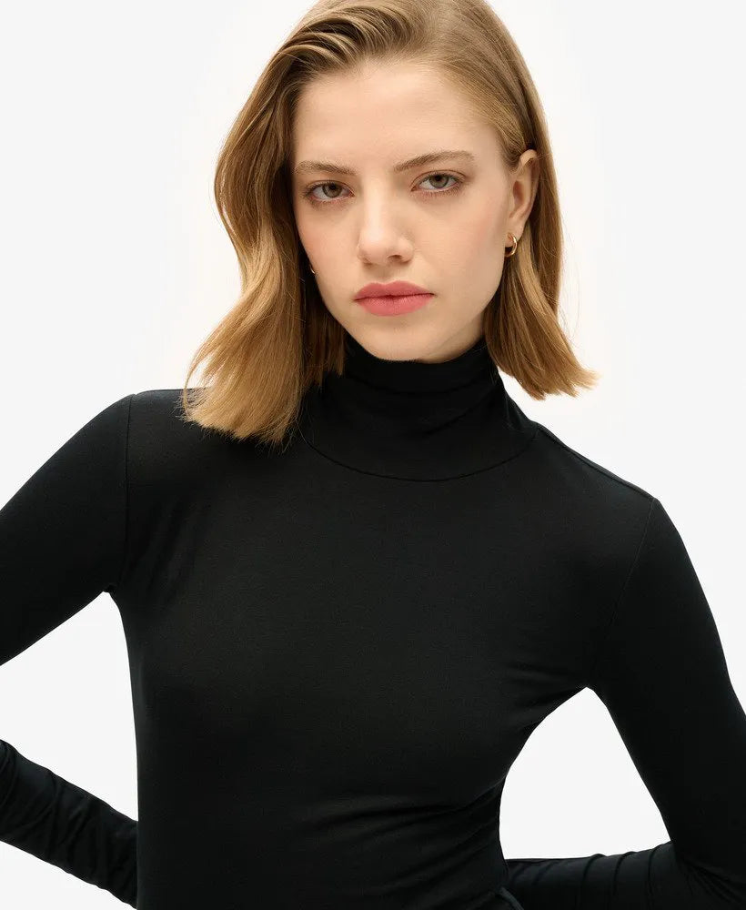 Long Sleeve High Neck Mini Dress