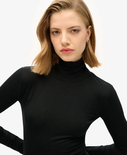 Long Sleeve High Neck Mini Dress