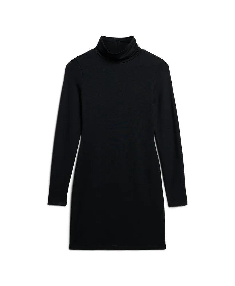 Long Sleeve High Neck Mini Dress