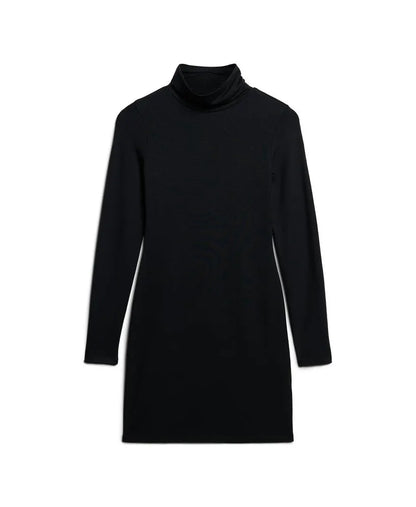 Long Sleeve High Neck Mini Dress